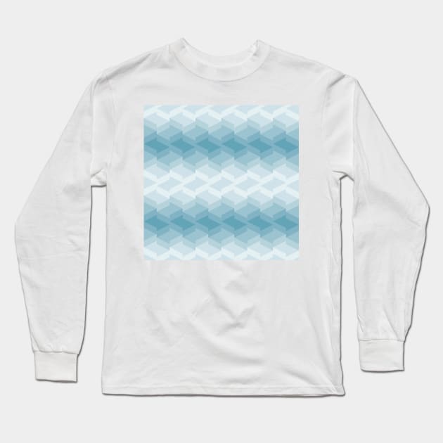 Tiles background of Blue boxes Long Sleeve T-Shirt by marufemia